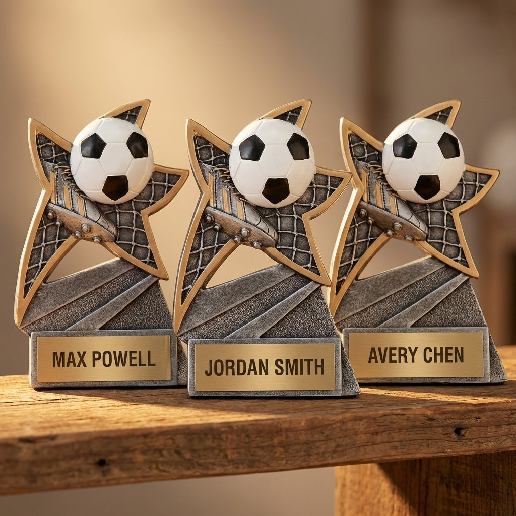 Personalized Soccer Trophy 5.5" - Custom Engraved JSR for Team, Coach & MVP - View 4