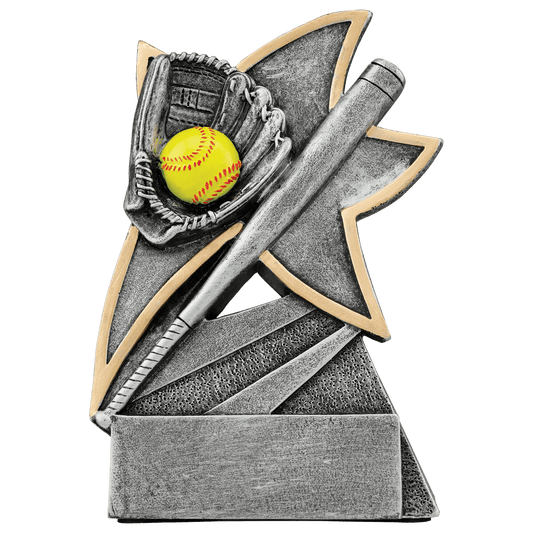 Personalized Softball Trophy 5.5" - Custom Engraved JSR for Team, Coach & MVP - View 1
