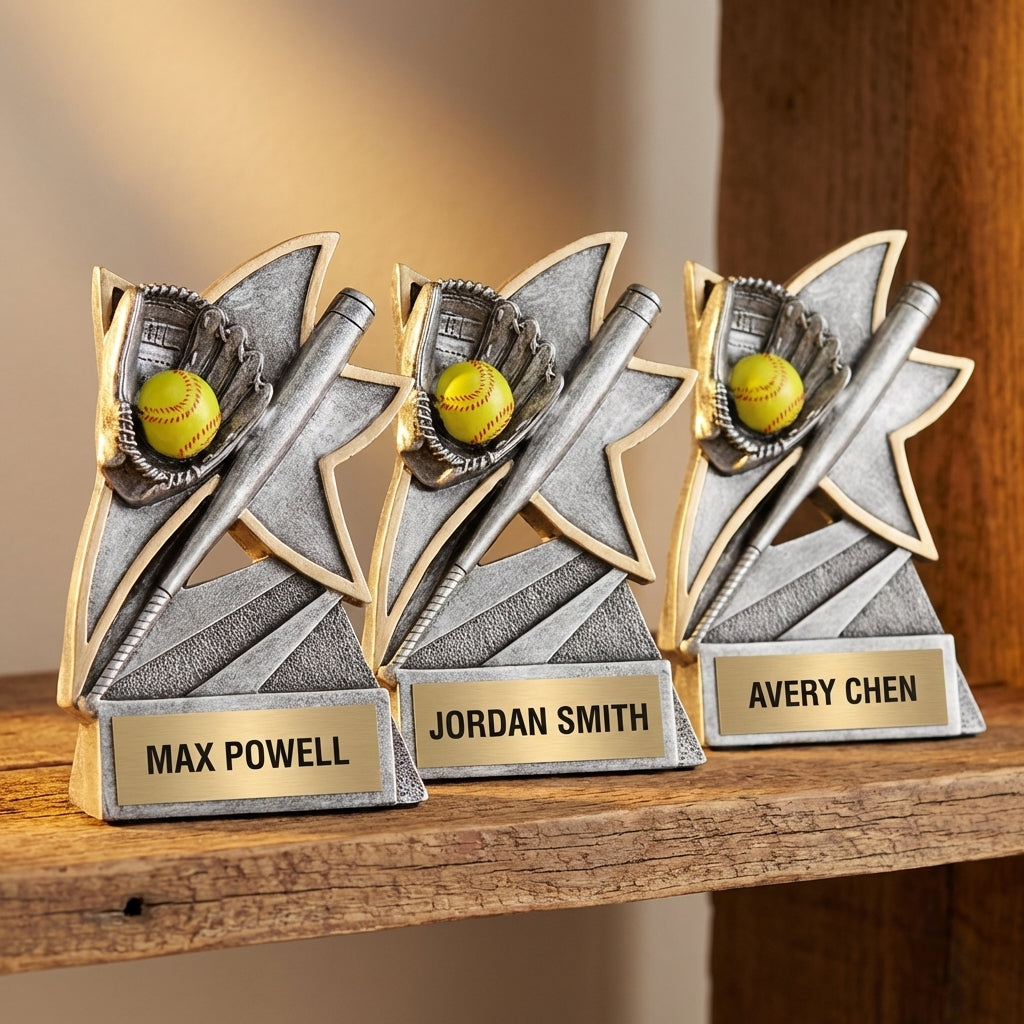 Personalized Softball Trophy 5.5" - Custom Engraved JSR for Team, Coach & MVP - View 4