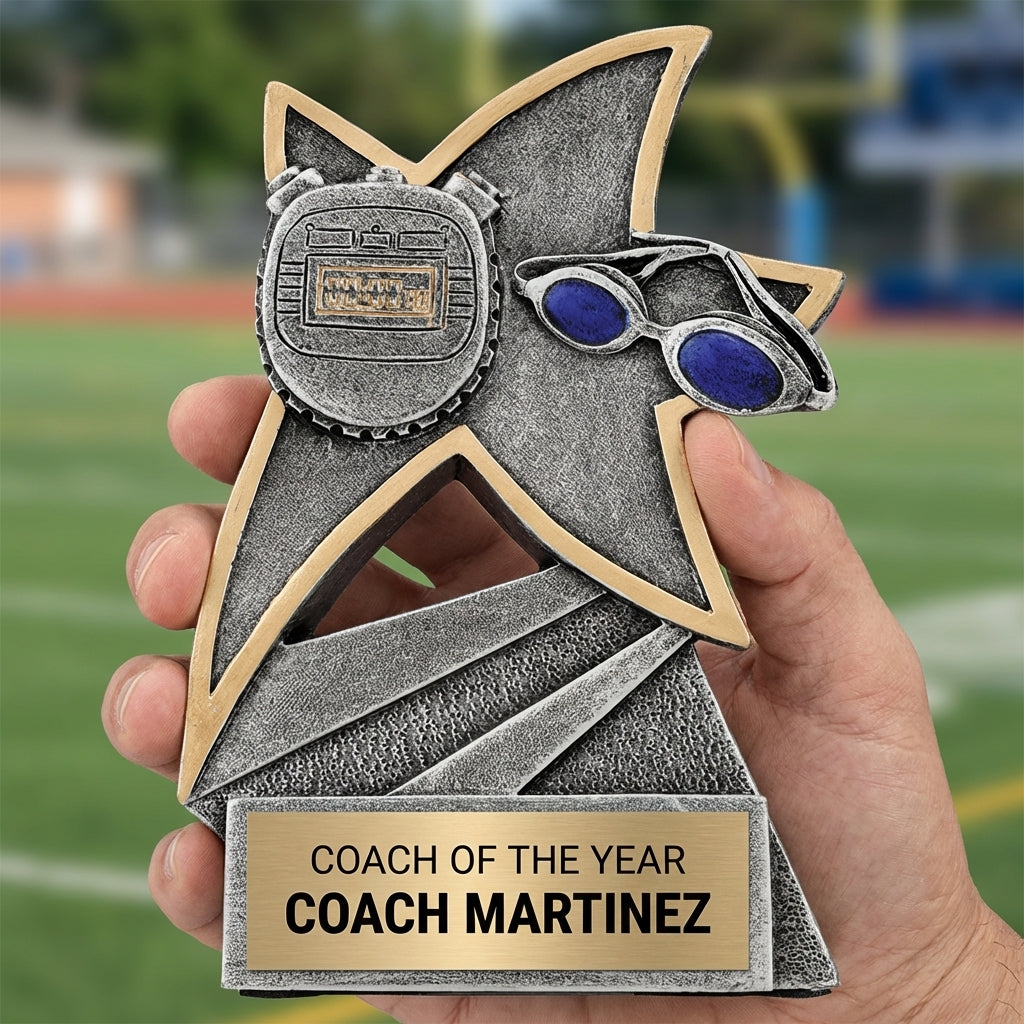 Personalized Sports Trophy 5.5" - Custom Engraved JSR for Team, Coach & MVP - View 5