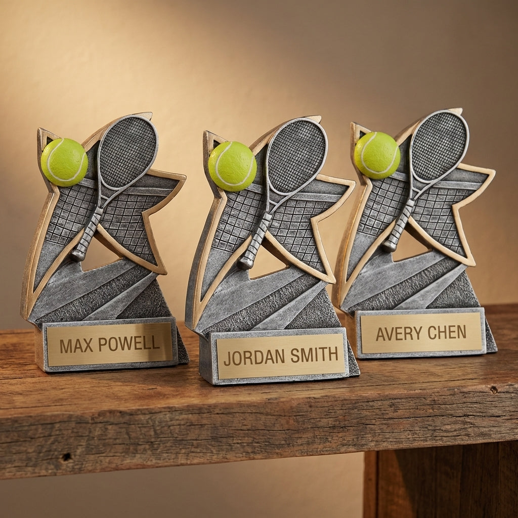 Personalized Tennis Trophy 5.5" - Custom Engraved JSR for Team, Coach & MVP - View 4