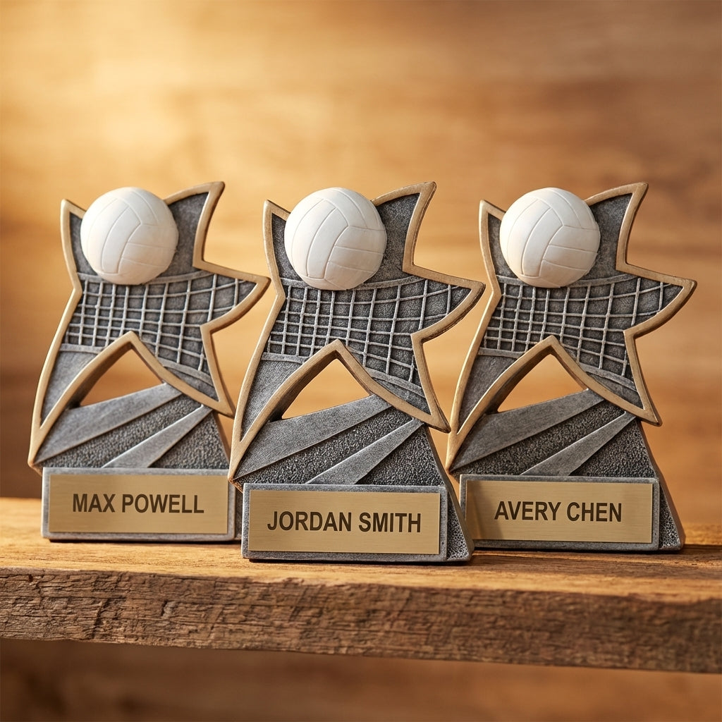 Personalized Volleyball Trophy 5.5" - Custom Engraved JSR for Team, Coach & MVP - View 4