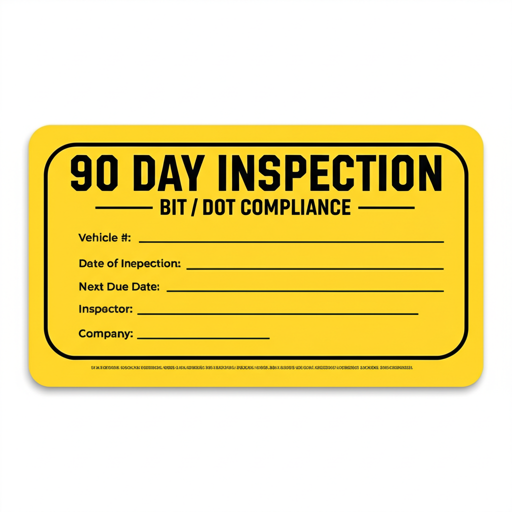 DOT 90-Day Inspection Labels - 25 Pack - Weatherproof Vinyl - alternate view