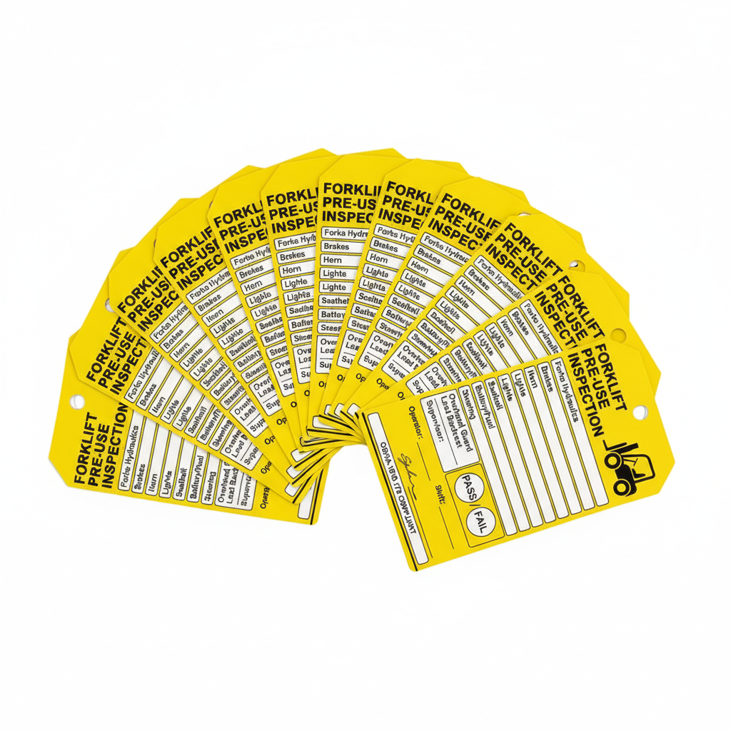 Forklift Daily Pre-Use Inspection Tags | Wood Unlimited
