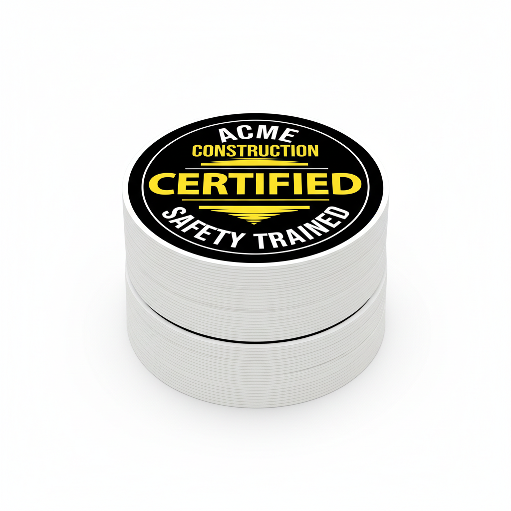 Hard Hat Stickers - Company Branded - 25 Pack - Weatherproof Vinyl