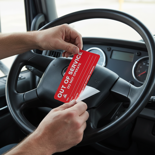 Personalized Out of Service / Do Not Operate Tags - 10 Pack - Weatherproof Vinyl laser engraved