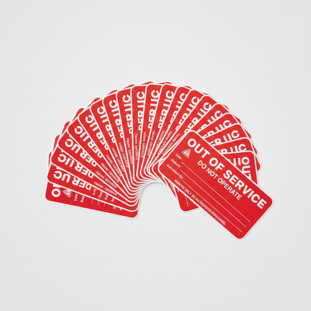 Out of Service / Do Not Operate Tags - 10 Pack - Weatherproof Vinyl