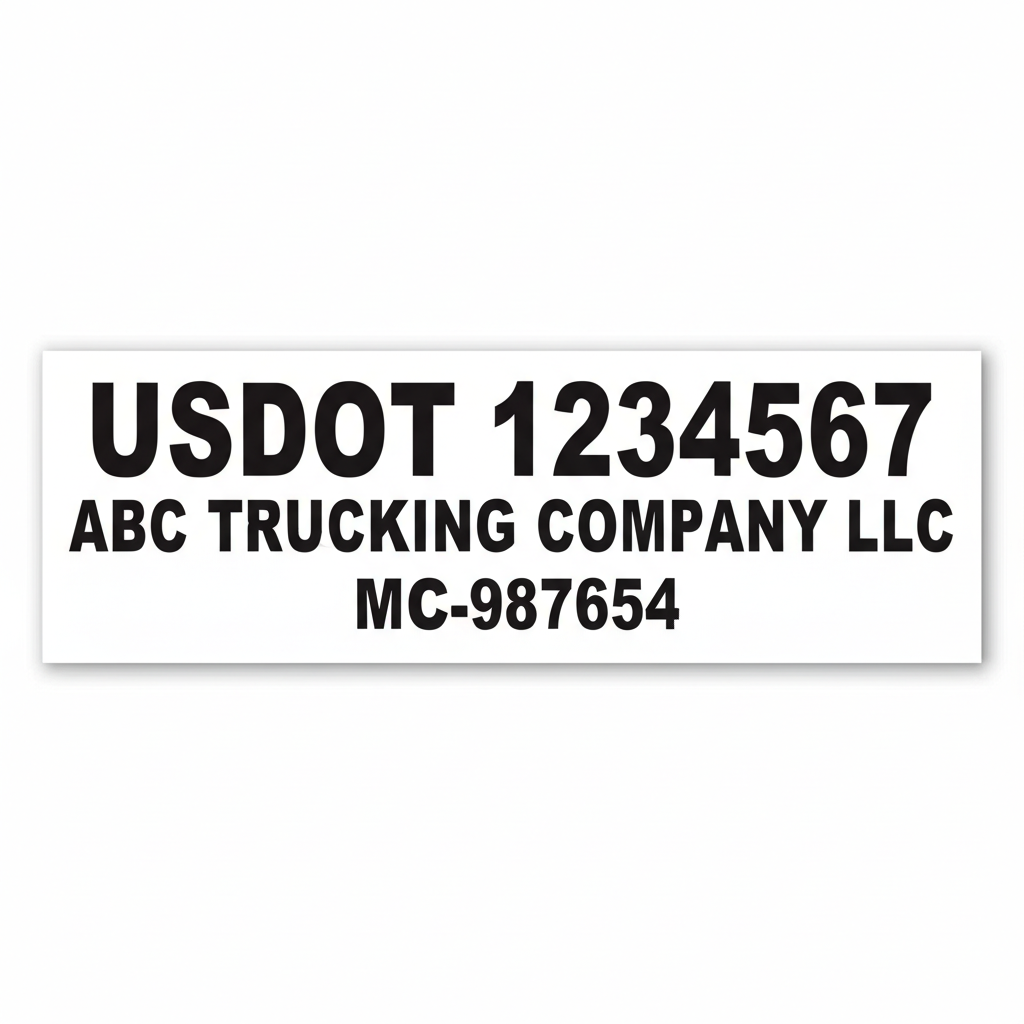 USDOT Number & Company Name Decals - 2 Pack - Weatherproof Vinyl