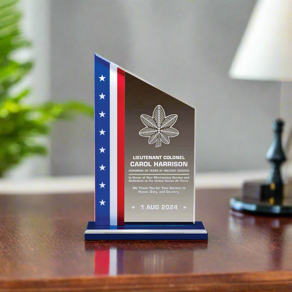 Air Force Promotion Gift Plaque, Military Promotion Gift for Officer or Enlisted USAF, Perfect for Promotion, Retirement, Recognition or PCS