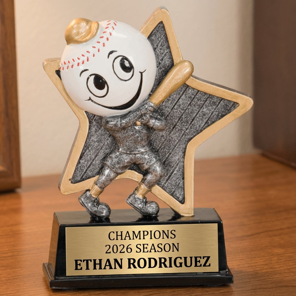 Personalized Sports Trophy 5" - Custom Engraved LPR for Team, Coach & MVP - View 2