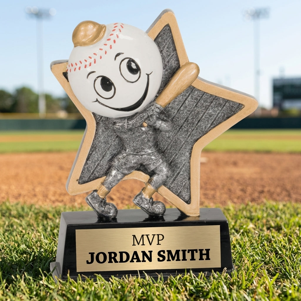 Personalized Sports Trophy 5" - Custom Engraved LPR for Team, Coach & MVP - View 3