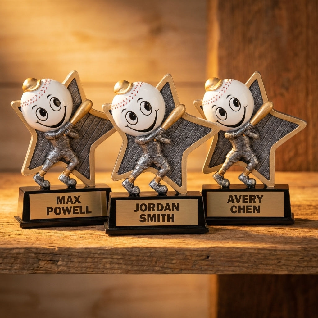 Personalized Sports Trophy 5" - Custom Engraved LPR for Team, Coach & MVP - View 4