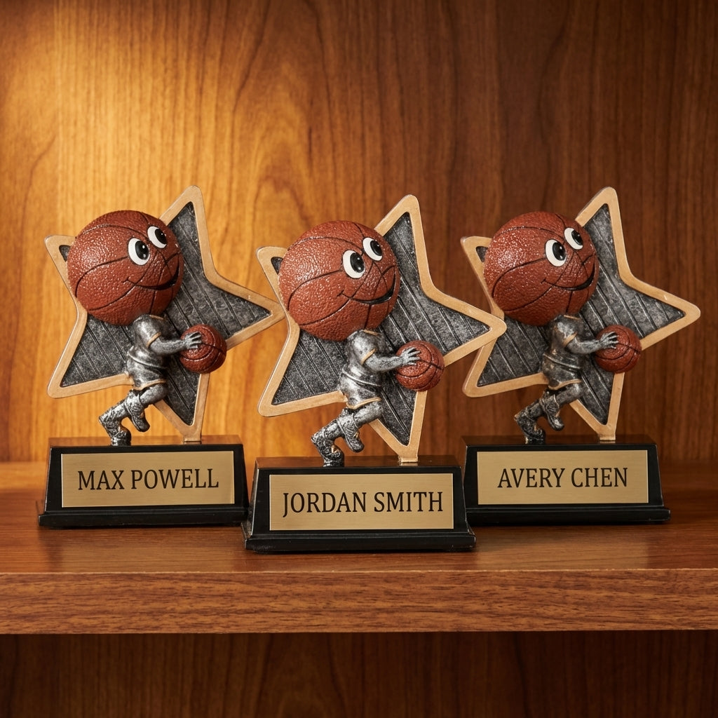 Personalized Sports Trophy 5" - Custom Engraved LPR for Team, Coach & MVP - View 4