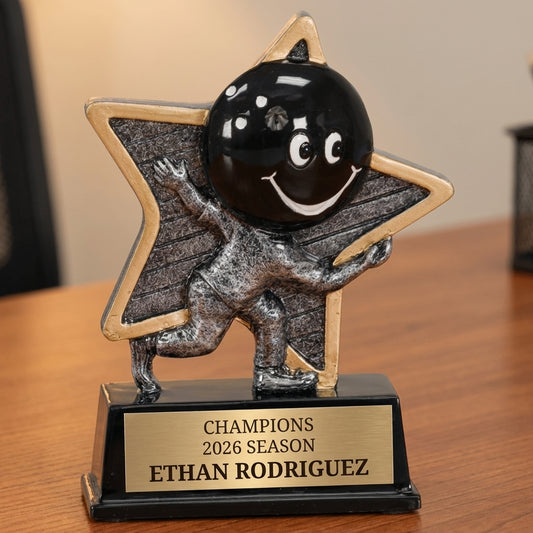 Personalized Sports Trophy 5" - Custom Engraved LPR for Team, Coach & MVP - View 2
