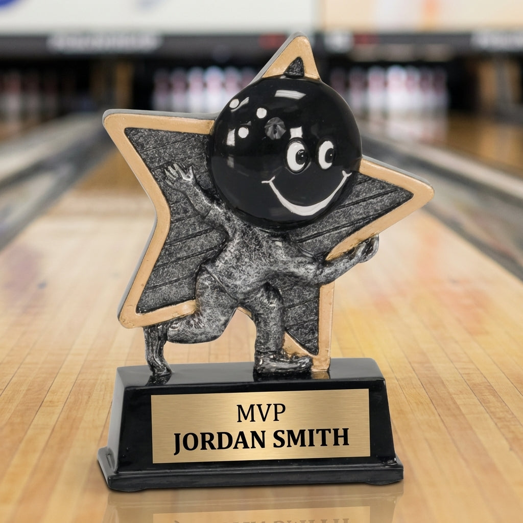Personalized Sports Trophy 5" - Custom Engraved LPR for Team, Coach & MVP - View 3