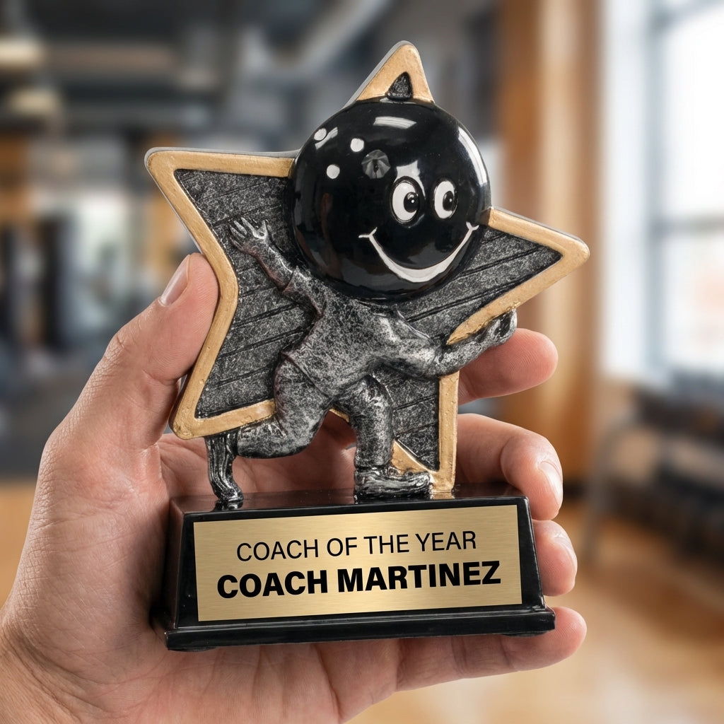 Personalized Sports Trophy 5" - Custom Engraved LPR for Team, Coach & MVP - View 5