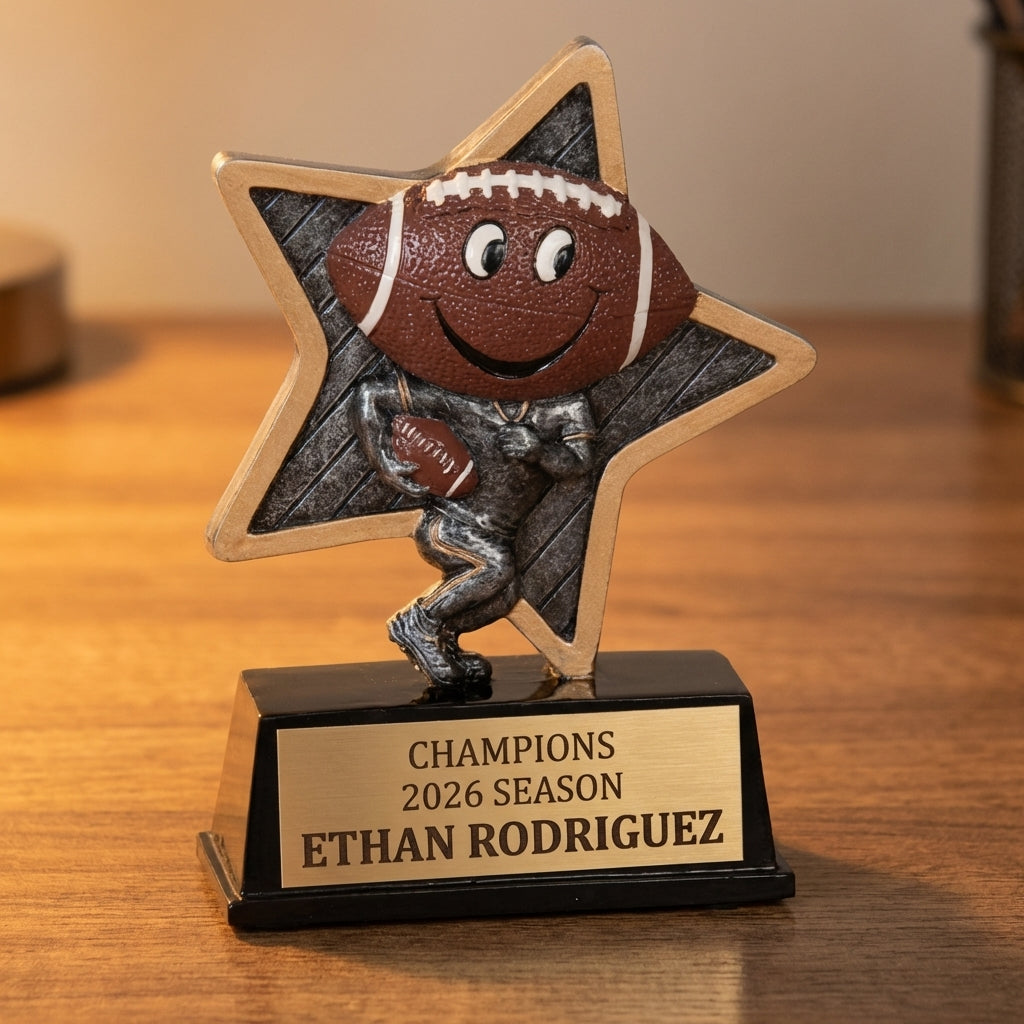Personalized Sports Trophy 5" - Custom Engraved LPR for Team, Coach & MVP - View 2