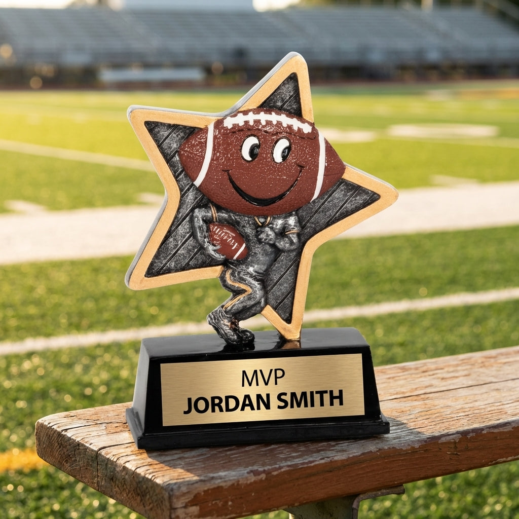 Personalized Sports Trophy 5" - Custom Engraved LPR for Team, Coach & MVP - View 3