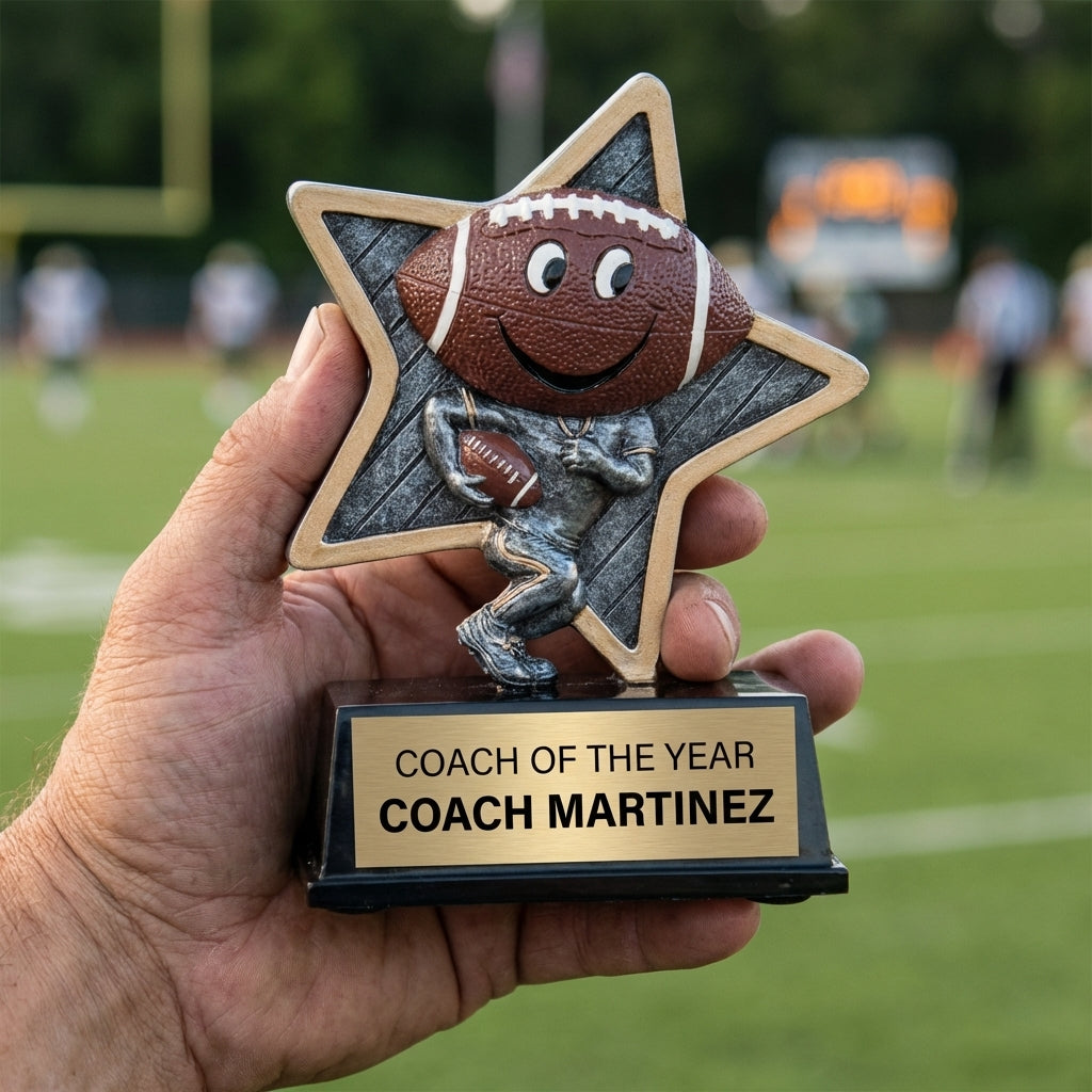 Personalized Sports Trophy 5" - Custom Engraved LPR for Team, Coach & MVP - View 5