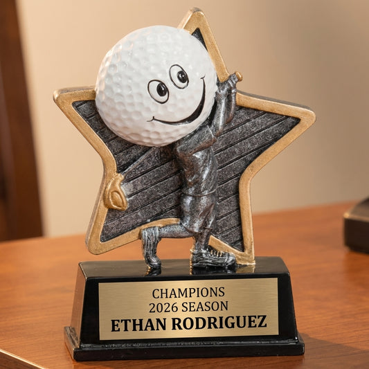 Personalized Golf Trophy 5" - Custom Engraved LPR for Team, Coach & MVP - View 2
