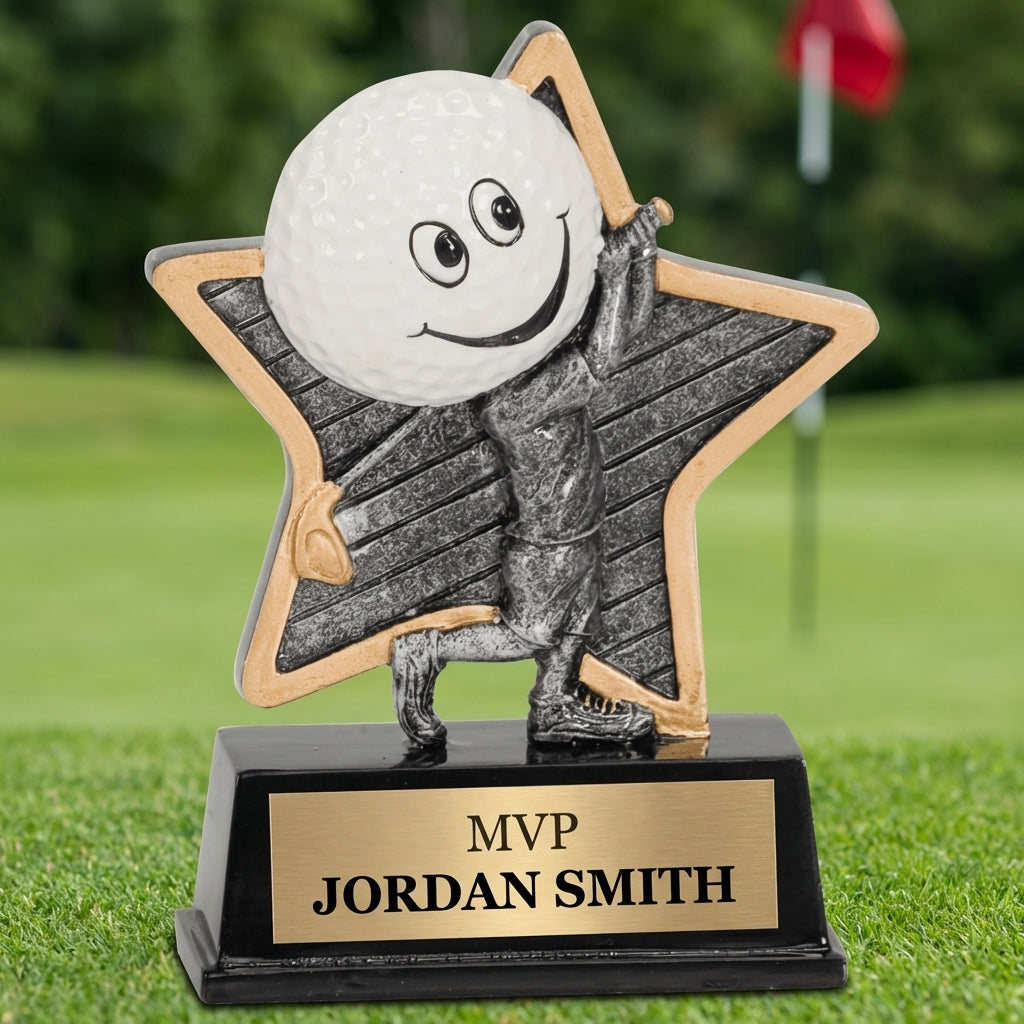 Personalized Golf Trophy 5" - Custom Engraved LPR for Team, Coach & MVP - View 3