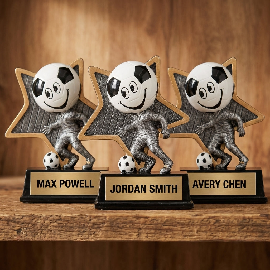 Personalized Soccer Trophy 5" - Custom Engraved LPR for Team, Coach & MVP - View 4
