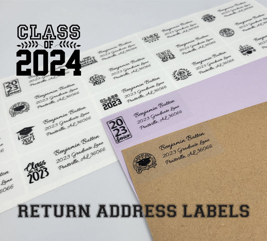 Personalized Graduation Return Address Labels, Return Address Labels for Graduation Invitation, Graduation Return Address Labels, Custom Address labels for return address, invitation address labels for graduation