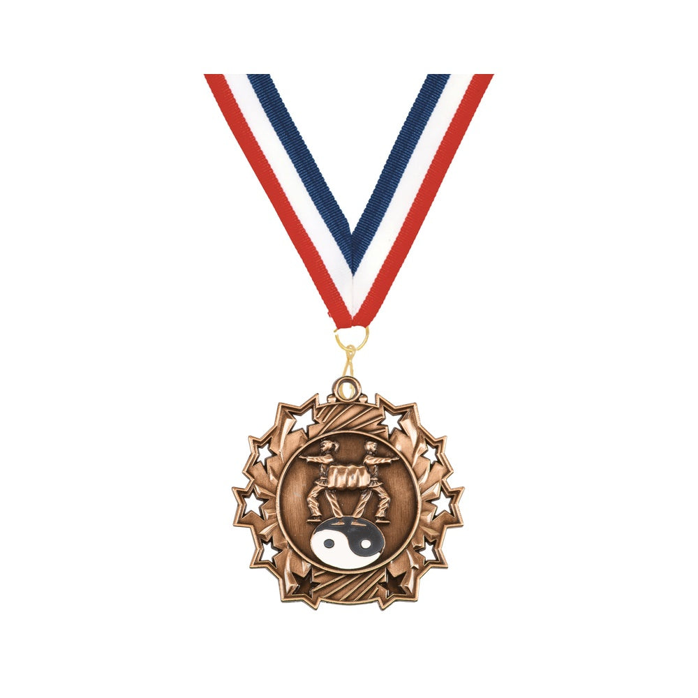 Personalized Martial Arts Team Medals, Martial Artist Medallions with Neck Ribbon, Martial Artist Awards for Players and C...