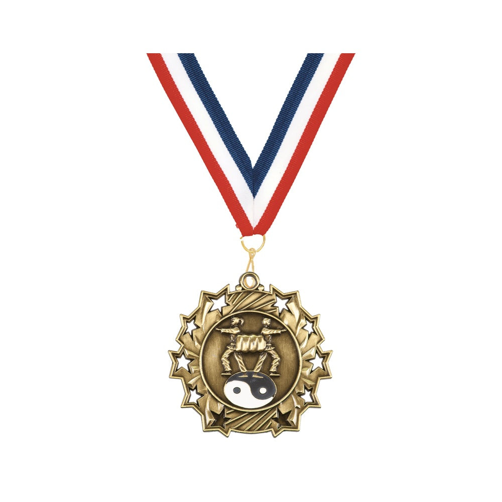 Personalized Martial Arts Team Medals, Martial Artist Medallions with Neck Ribbon, Martial Artist Awards for Players and C...