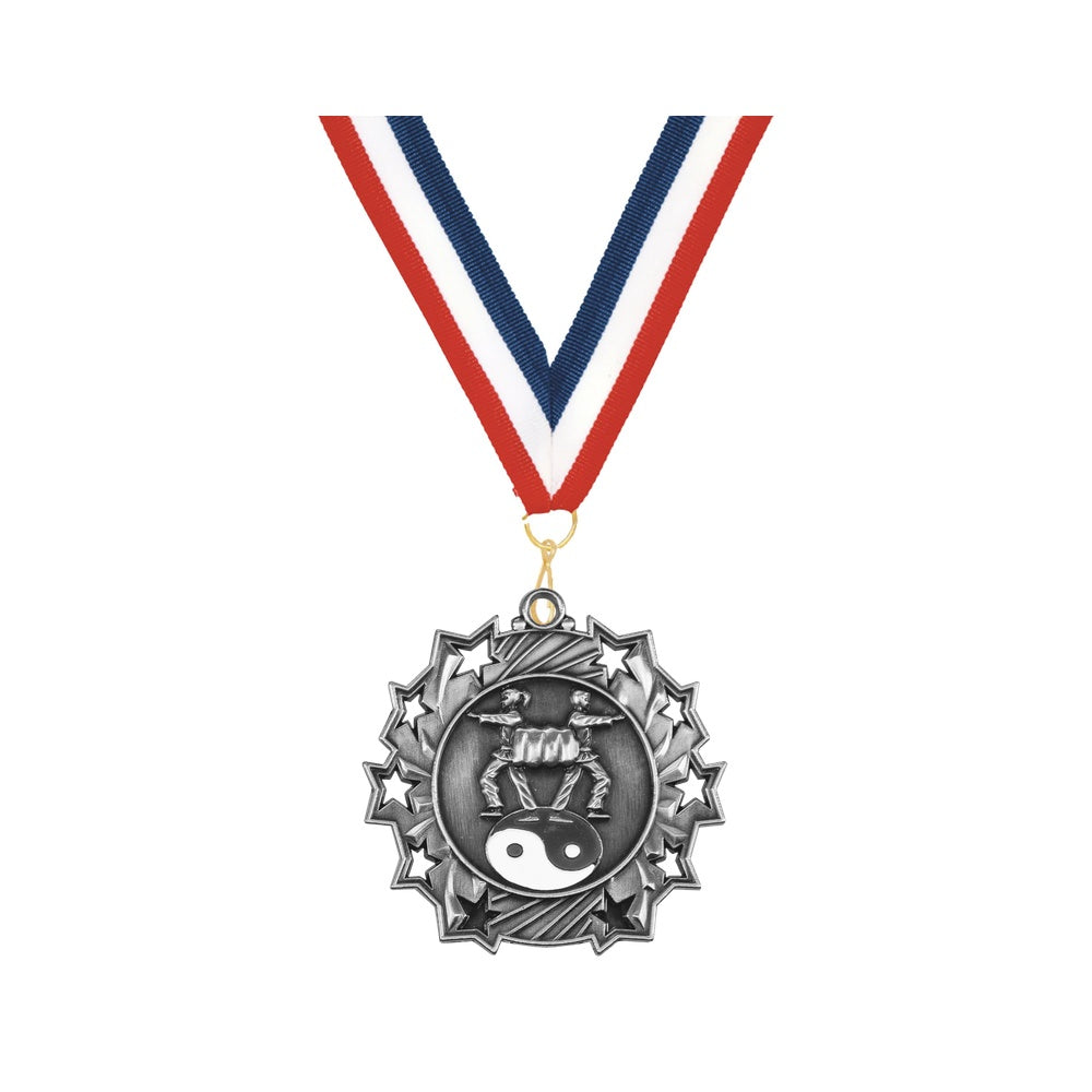 Personalized Martial Arts Team Medals, Martial Artist Medallions with Neck Ribbon, Martial Artist Awards for Players and C...
