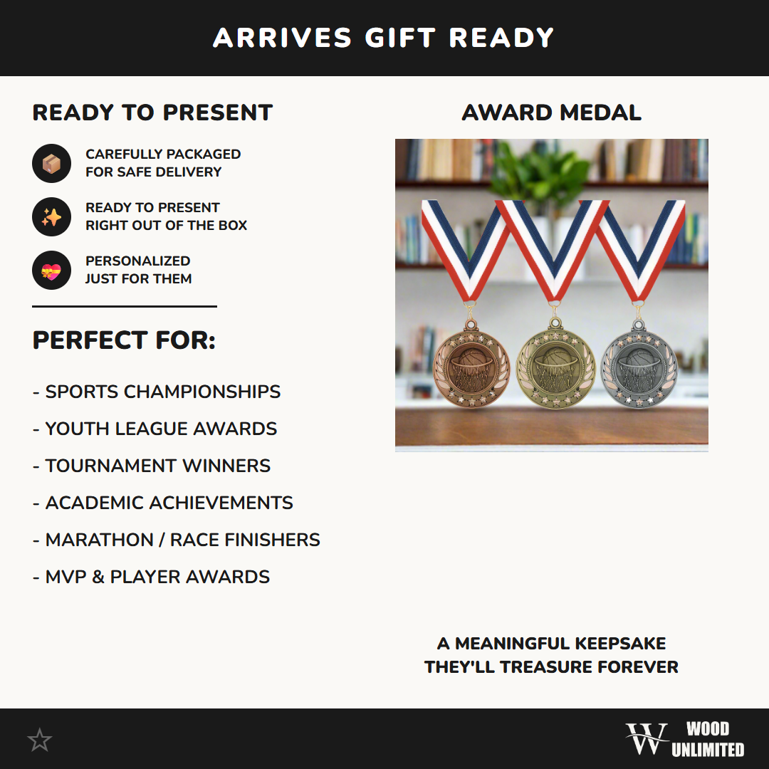 Personalized Basketball Team Medals, Basketball Player Medallions with Neck Ribbon, Basketball Player Awards for Players and Coaches