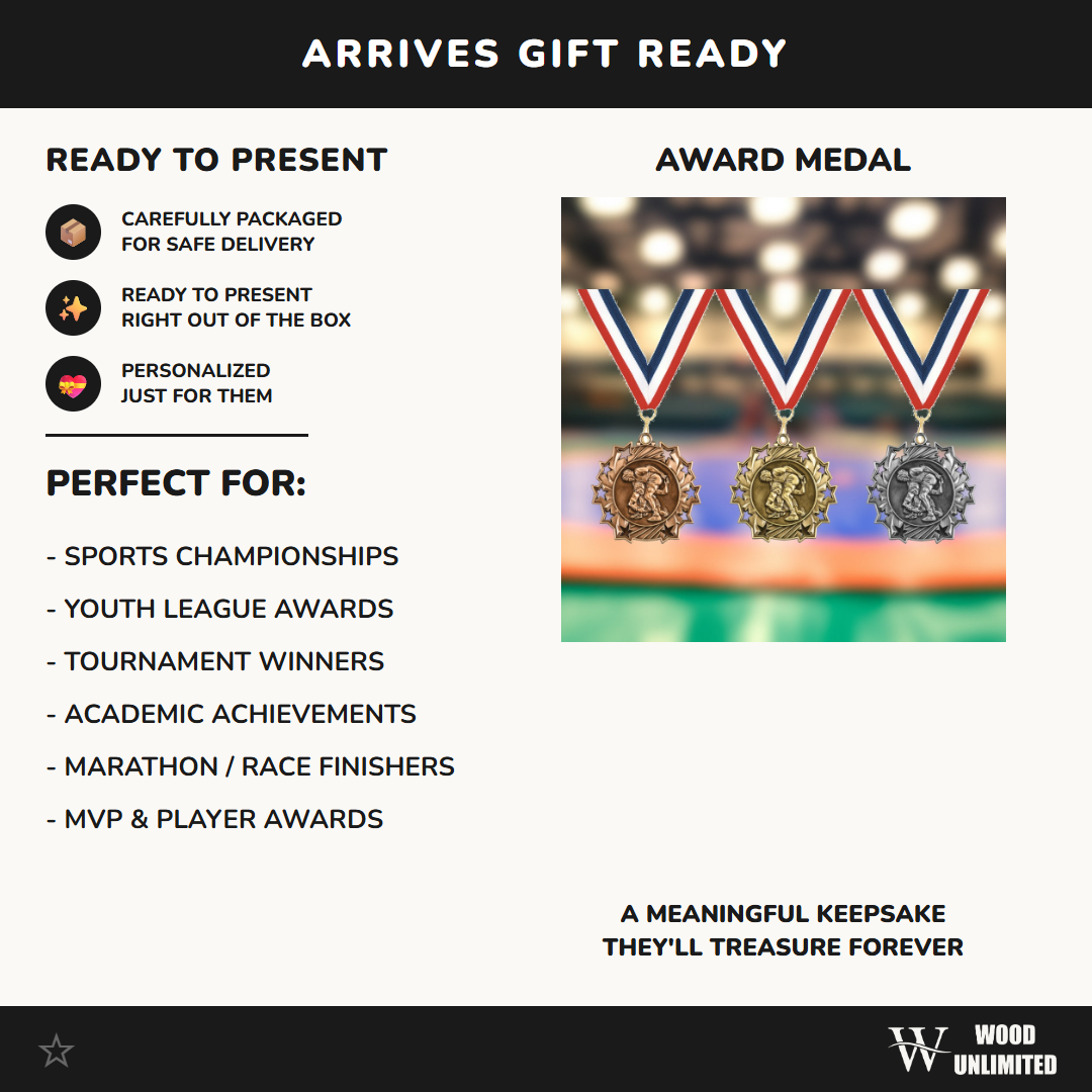 Personalized Wrestling Team Medals, Wrestler Medallions with Neck Ribbon, Wrestler Awards for Players and Coaches