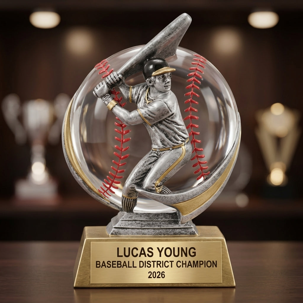 How to order a personalized baseball trophy in 3 easy steps with custom name, team, and year engraving