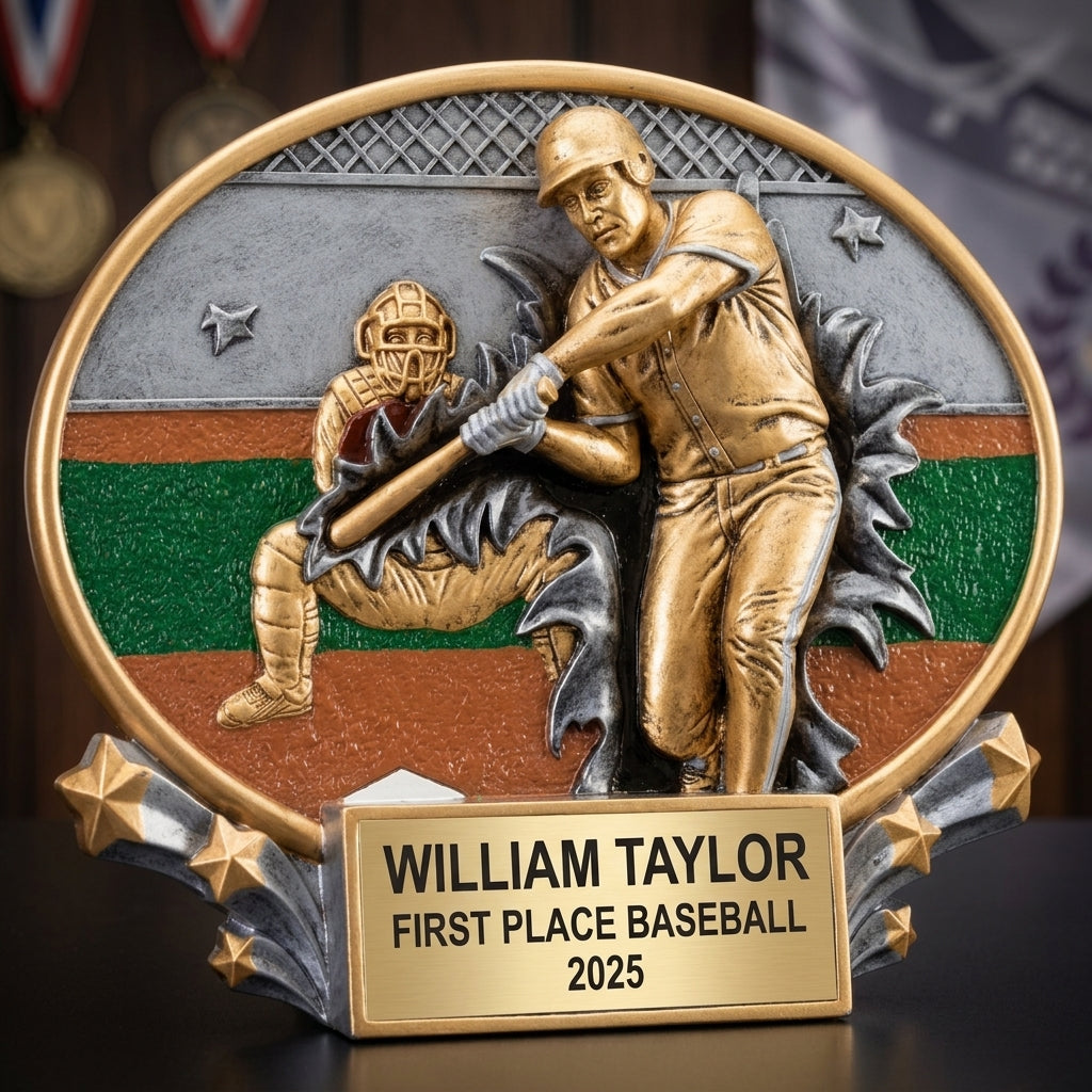 Baseball Award Trophy | Personalized | Custom Engraved | MVP | All-Star | Team Awards - View 3