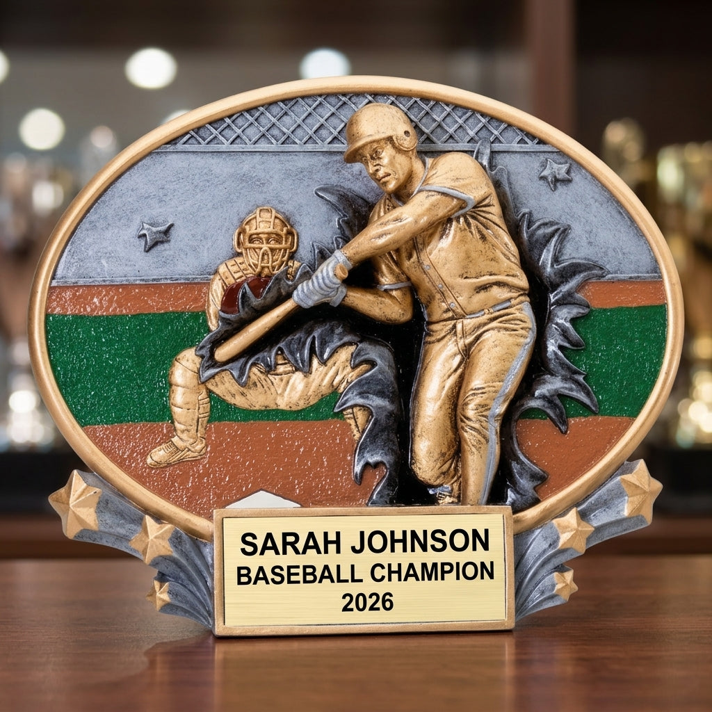 Baseball Award Trophy | Personalized | Custom Engraved | MVP | All-Star | Team Awards - View 4