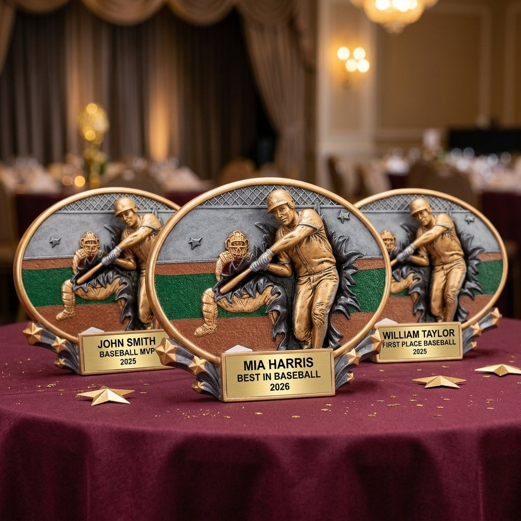 Baseball Award Trophy | Personalized | Custom Engraved | MVP | All-Star | Team Awards - View 6