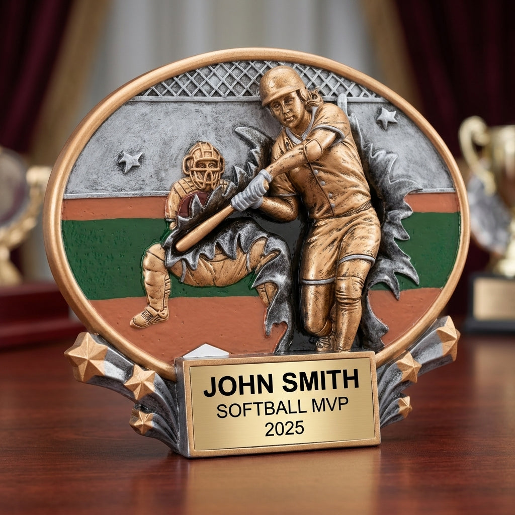 Personalized | Softball Award | Custom Engraved | Softball Trophy | Girls Softball | Player Award | Team Recognition | Most Improved - View 2