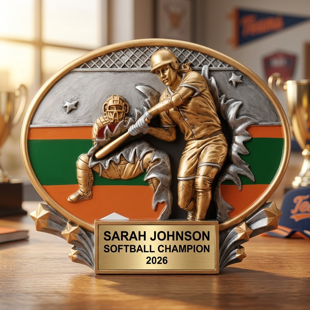 Personalized | Softball Award | Custom Engraved | Softball Trophy | Girls Softball | Player Award | Team Recognition | Most Improved - View 5