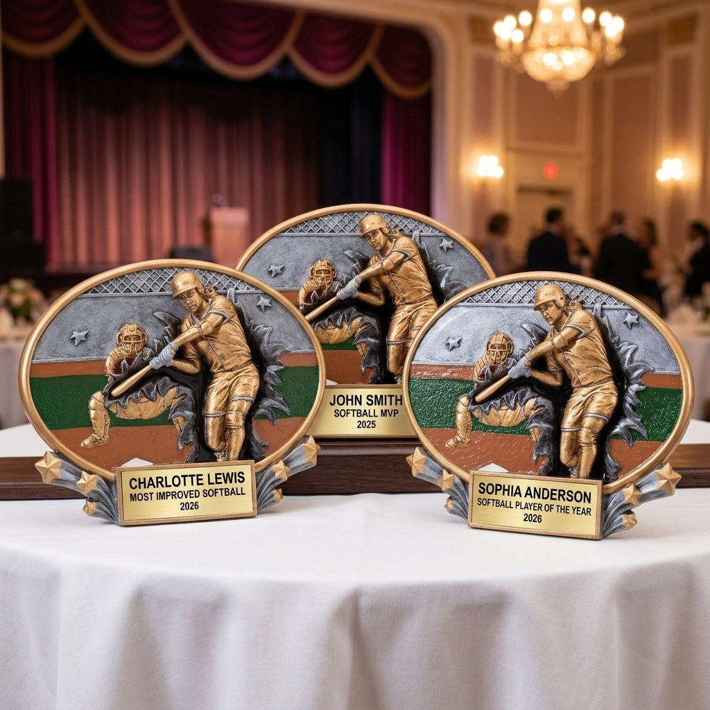 Personalized | Softball Award | Custom Engraved | Softball Trophy | Girls Softball | Player Award | Team Recognition | Most Improved - View 6