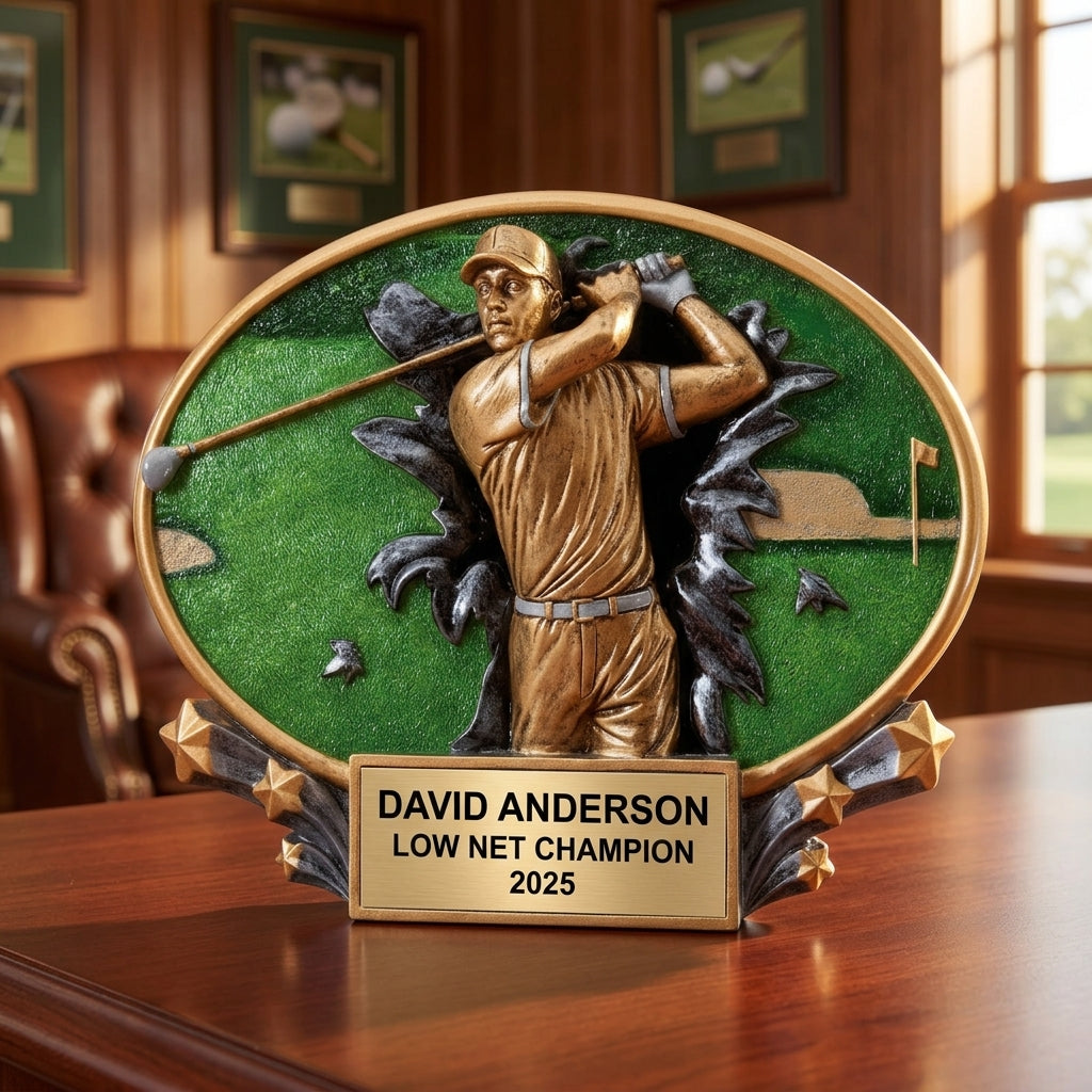 Personalized | Golf Award | Custom Engraved | Golf Trophy | Personalized Golf | Engraved Award | Custom Golf | Tournament Prize - View 4
