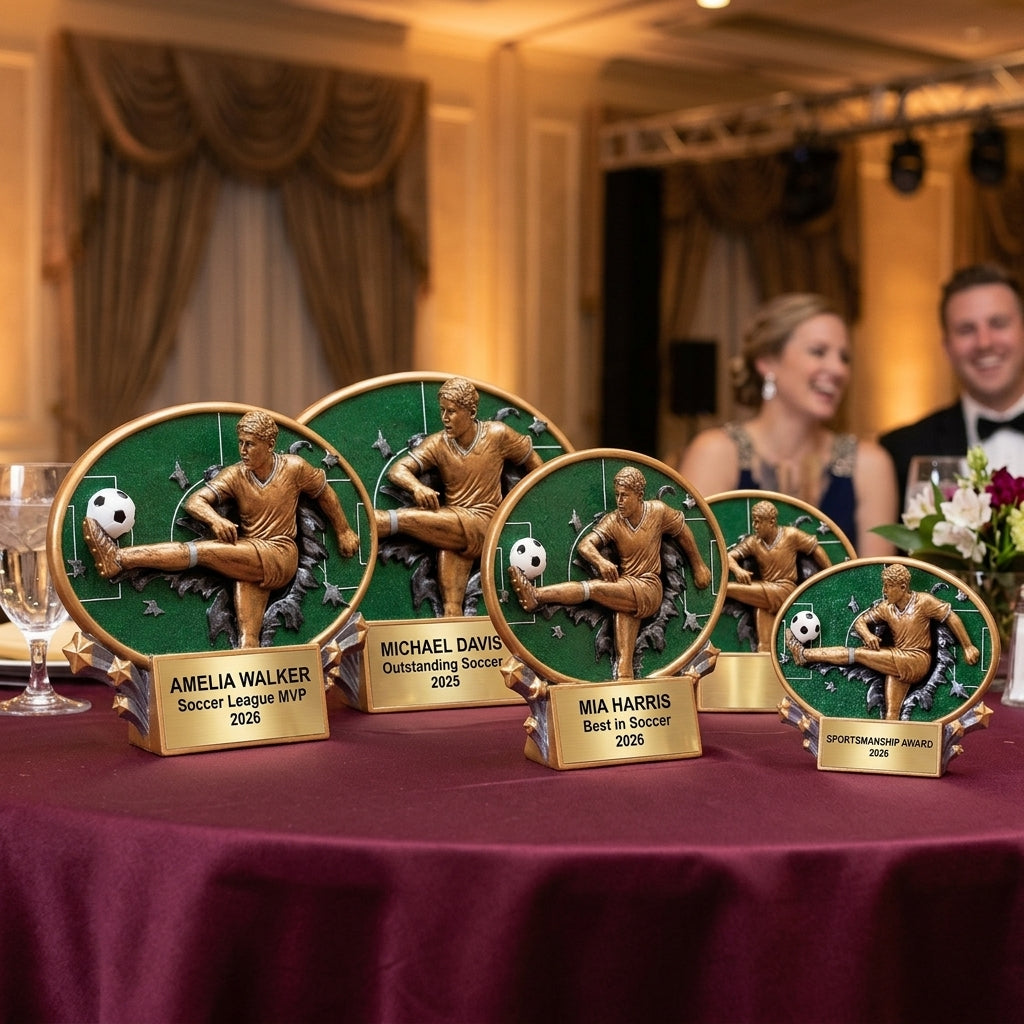 Soccer Award Trophy | Personalized | Custom Engraved | MVP | Golden Boot | Team Gift - View 6