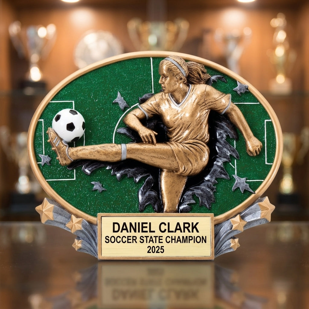 Personalized | Soccer Award | Custom Engraved | Soccer Trophy | Girls Soccer | Personalized Award | Youth Team | MVP Award | Championship - View 1