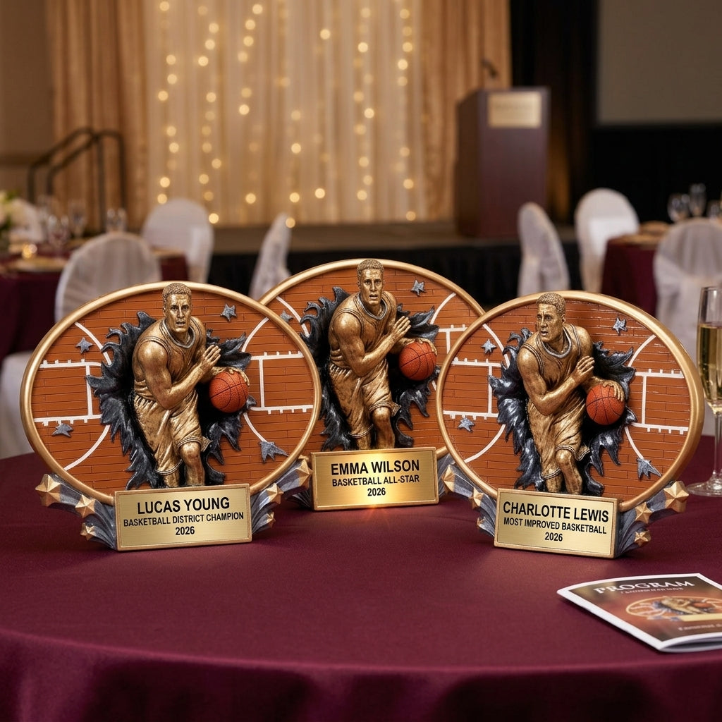 Personalized Basketball Award Trophy | Custom Engraved | Basketball Gift | Team Trophy | End of Season Award - View 6