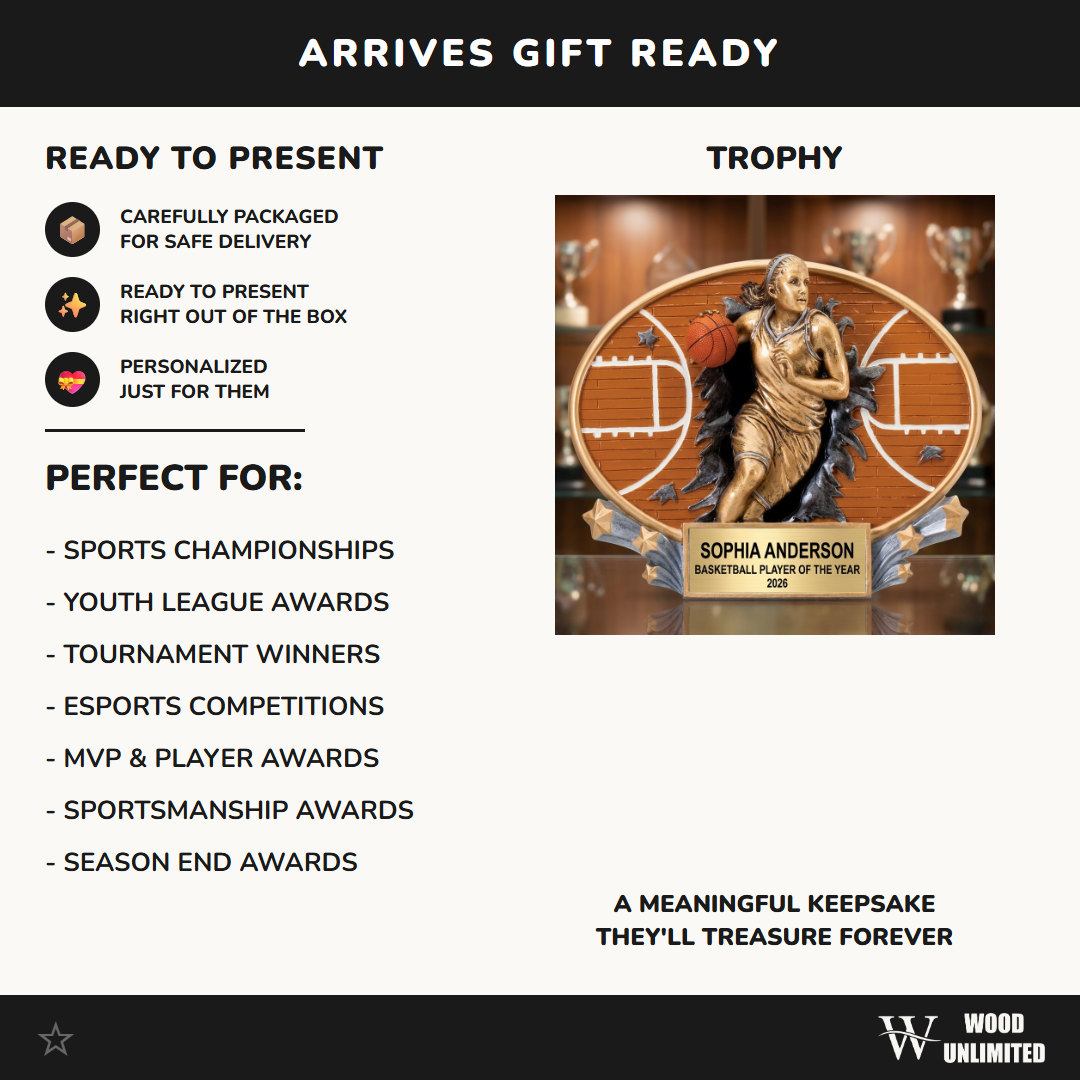Personalized | Basketball Award | Custom Engraved | Basketball Trophy | Girls Basketball | Female Player | Personalized Award | MVP Trophy