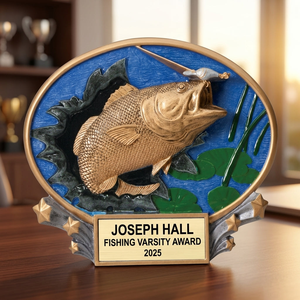 Fishing Trophy Award | Personalized | Custom Engraved | Bass Tournament Winner | Biggest Catch Award | Fisherman Gift - View 5