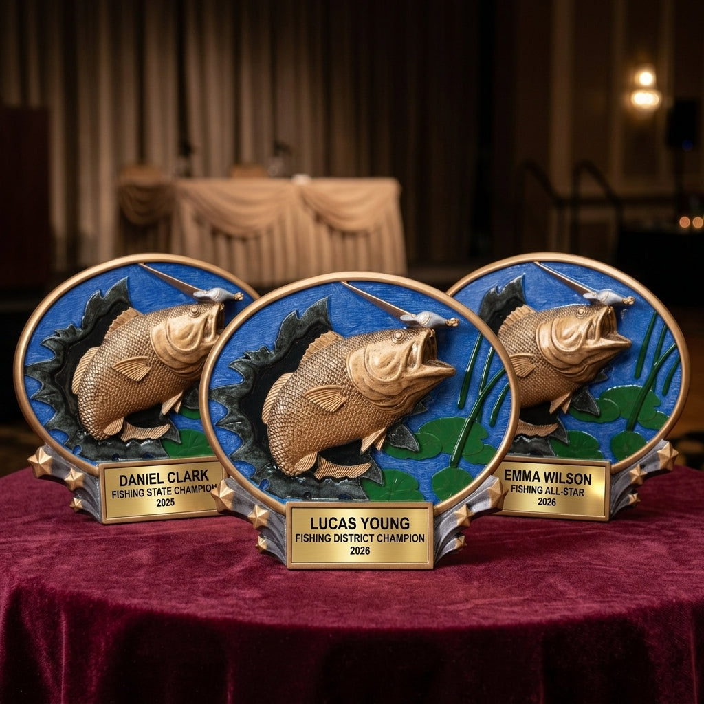 Fishing Trophy Award | Personalized | Custom Engraved | Bass Tournament Winner | Biggest Catch Award | Fisherman Gift - View 6