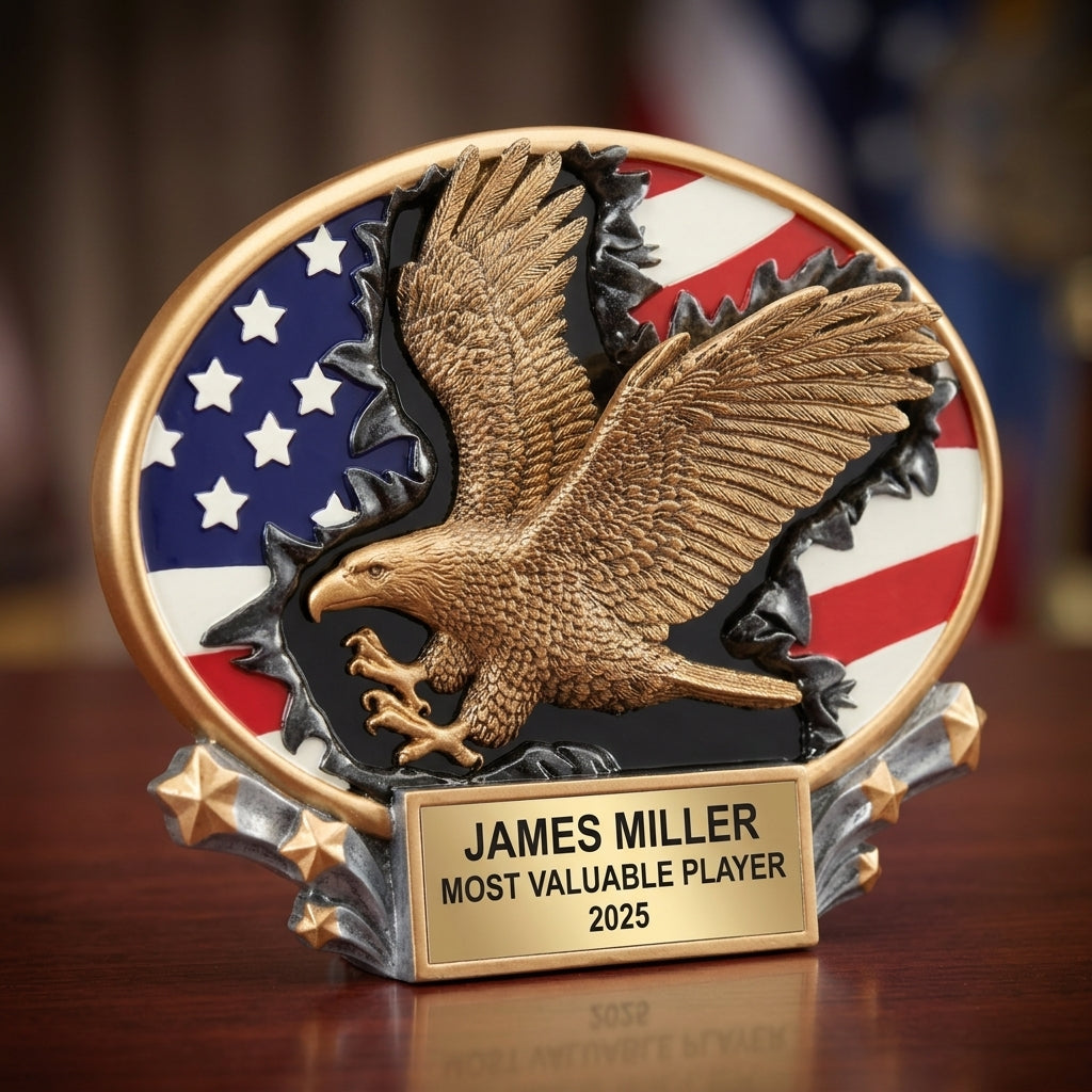 Eagle Award Trophy | Personalized | Custom Engraved | Team Banquet | Tournament | Eagle Gift | Presentation | Recognition - View 2
