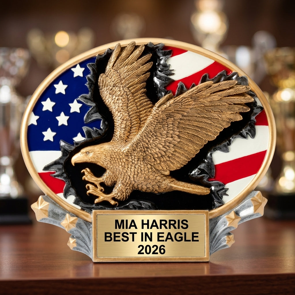 Eagle Award Trophy | Personalized | Custom Engraved | Team Banquet | Tournament | Eagle Gift | Presentation | Recognition - View 4