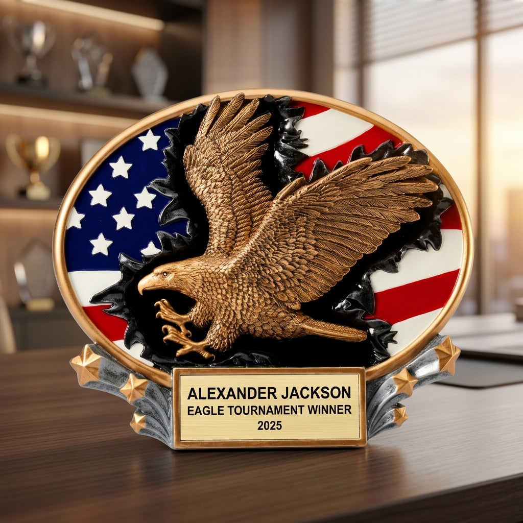 Eagle Award Trophy | Personalized | Custom Engraved | Team Banquet | Tournament | Eagle Gift | Presentation | Recognition - View 5