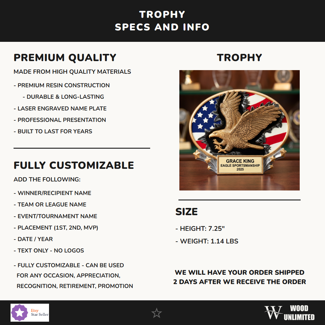 Eagle Award Trophy 7.25"